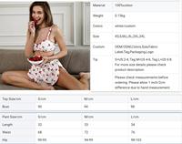 Ensemble de lingerie sexy QINSI pour femmes, deux pièces, imprimé cerise, pyjama, 100% coton, ensembles de sous-vêtements, soutien-gorge, shorts, nuisette pour femme