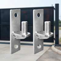 Charnières murales robustes, charnières de portail pour clôture grillagée extérieure, charnières de portail pour poteaux de clôture, avec axe de charnière de 5/8 po
