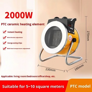 Chauffage électrique industriel et domestique, souffleur d'<span class=keywords><strong>air</strong></span> <span class=keywords><strong>chaud</strong></span> haute puissance, économie d'énergie, chauffage rapide, chauffage de toute la maison, petit <span class=keywords><strong>canon</strong></span> en acier - Product Image 6