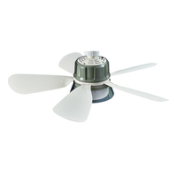 220V LED ventilateur de plafond télécommande 5 lames moteur à courant continu lampe en plastique pour bureau salon dortoir chambre pour Table de chevet