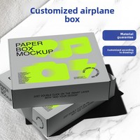 Boîte d'emballage pour vêtements en carton ondulé écologique et recyclable, en forme d'avion, extra-résistante, pour expédition transfrontalière
