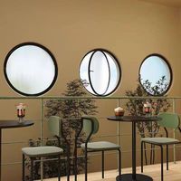 Ventana de vidrio de arte personalizado moderno Ventana de arco circular Eje central Rotación Peep-Proof Ático Paisaje Luna Ventana Aluminio Fijo
