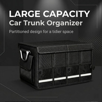 Organisateur de coffre de voiture multifonctionnel de haute qualité en polyester Oxford, pliable, avec 1 à 3 compartiments