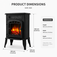 Cheminée électrique de style européen 1000W 2000W avec effet de flamme LED pour la maison et l'hôtel