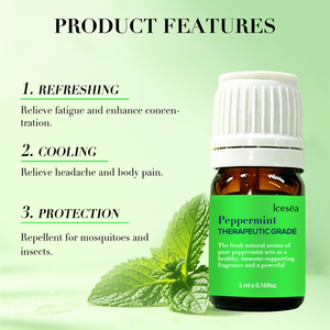 Aceite Esencial de Menta de Marca Privada 100% Puro y Natural, Mentol, Mentona, Aromaterapia, Cuidado de la Piel, OEM - Product Image 2