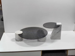 Nouvelle <span class=keywords><strong>table</strong></span> <span class=keywords><strong>basse</strong></span> ronde en verre <span class=keywords><strong>Table</strong></span> <span class=keywords><strong>basse</strong></span> pivotante ronde Tables basses rondes antiques - Product Image 4
