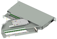 24-Port 1U Panel Patch serat putar 19 "rak ODF geser dipasang untuk manajemen kabel mudah
