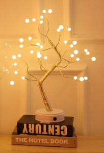 Bonsai Lampu Pohon 108 LED, Baterai Cabang Perak Berkilau Putih dan Dioperasikan USB - Product Image 2