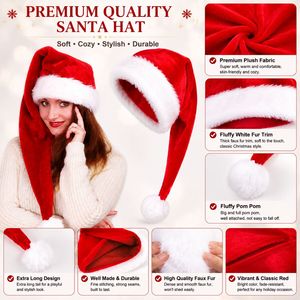 Chapeau de Noël en fourrure extra long et moelleux, très vendu, cadeau de Noël, décorations de fête - Product Image 4