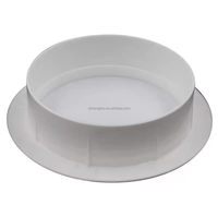 Cache-trou décoratif mural en PVC de 63-110 mm avec capuchon surélevé pour conduit de climatisation, fabrication sur mesure
