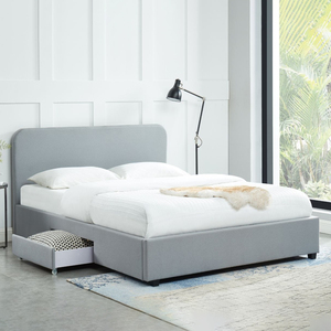 Cama doble tapizada suave Marco de cama tamaño King y Queen de alta calidad Muebles de dormitorio bonitos - Product Image 1