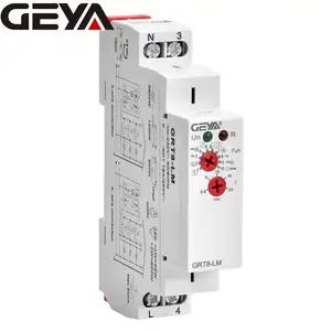 GEYA GRT8-LM AC230V merdiven zamanlayıcı relais temporis 24v 220v cb belgelendirme röle kartı otomatik din 12v zaman geciktirme rölesi