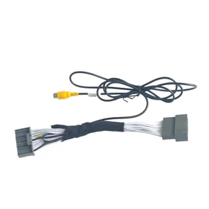 Car 32 Pin Rear View Camera Stereo Adapter Wire Harness Cable Video Connector Fit for Honda CRV Civic