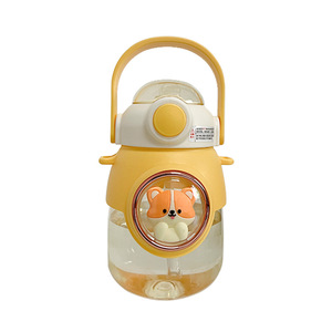 Cute <b>Childrens</b> <b>Water</b> Cup Large Capacity Plastic Straw <b>Bottle</b> Bpa Free Back To School Summer Use - Product Image 5