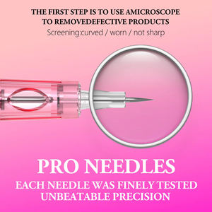 XNET pembe 20 adet 0.18mm 0.25mm 0.3mm 0.35mm 1RL 3RL 5RL 7RL 5F 7F SMP P <span class=keywords><strong>M</strong></span> U kalıcı dudak kaş vücut dövme kartuş iğne - Product Image 3