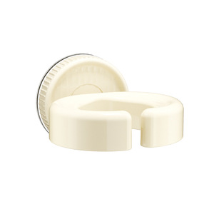 Hair Dryer Holder Wall Mounted Punch Free Storage Bracket For Bathroom Round PP Material Transparent Finish - Product Image 2