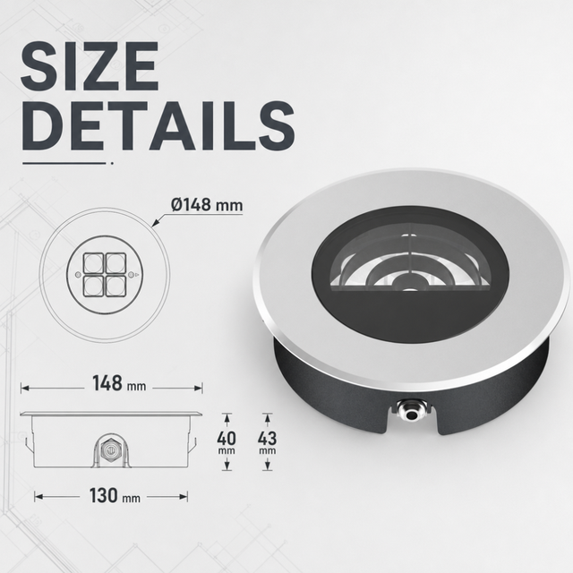 OEM ODM Factory Custom IP67 Low Glare Stainless Outdoor Architectural LED Underground Light for Pathway Step Landscape