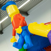 Château gonflable commercial combiné avec souffleur, blocs géants, château gonflable en forme de A, Super Bloc