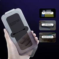 Protecteur d'écran incassable de confidentialité Film de verre trempé 3D Protecteur d'écran d'installation facile anti-espion pour iPhone