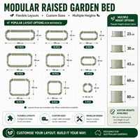Jardinière extra-large en métal galvanisé pour légumes, potager surélevé écologique pour herbes et fleurs d'extérieur, jardin, patio