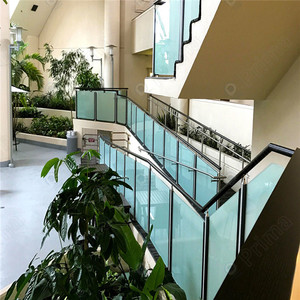 PRIMA Main courante de rampe populaire et bon marché Main courante en verre Poteau en acier inoxydable Balustrades de rampe en verre - Product Image 2