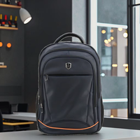 Vente en gros de sac à dos scolaire gris à fermeture éclair en polyester pour voyages d'affaires durables avec logo bon marché 15.6 pouces ordinateur portable pour étudiants