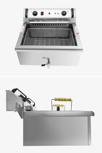 <span class=keywords><strong>Friteuse</strong></span> électrique commerciale 30L en acier inoxydable à <span class=keywords><strong>cuve</strong></span> unique, de comptoir, <span class=keywords><strong>avec</strong></span> contrôle du temps et limiteur de température - Product Image 5