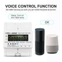 Compteur d'énergie intelligent WiFi Tuya TOMZN 2 phases 110V+110V 60Hz 80A sur rail DIN, moniteur de consommation électrique, compteur kWh, wattmètre