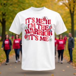 Camiseta Hi I'm the Warrior para la Concienciación sobre Enfermedades Cardíacas, Producto Promocional CHD - Product Image 1