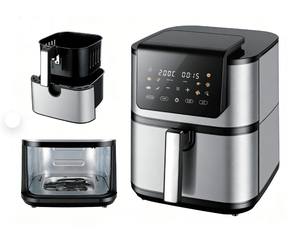 Friteuse à air Anbolife 8L en acier inoxydable, 12 préréglages, écran tactile numérique, 360° °   Friteuse saine sans huile à circulation rapide d'air OEM/ODM - Product Image 4