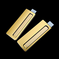 Badge nominatif vierge en aluminium électroplaqué avec impression UV personnalisée, support magnétique (style tendance, utilisation publicitaire, plaque plate) JINFUJIA