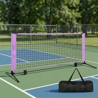 Filet de pickleball portable avec balles de pickleball et sac de transport, installation facile pour salle de sport intérieure, terrain extérieur, jardin, rue