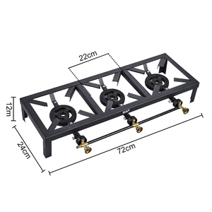 RAF R.8502 3 Quemadores <span class=keywords><strong>Estufa</strong></span> de cocina de gas <span class=keywords><strong>Bajo</strong></span> <span class=keywords><strong>consumo</strong></span> de energía Suficiente potencia de fuego <span class=keywords><strong>Estufa</strong></span> de gas Cocina - Product Image 2