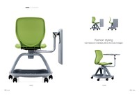 Chaise de formation simple bon marché multifonction design simple chaise de travail d'ordinateur de bureau avec tablette