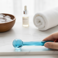 Globes de glace en verre de haute qualité pour massage facial, couleur et logo personnalisés, modèle BP-384, remplacement direct du fabricant, en vente