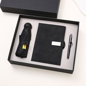 Set de Regalo Promocional Empresarial, Agenda A5, Bolígrafo de Acero Inoxidable, Paraguas, Logotipo Personalizado, Impresión UV, Caja de Regalo - Product Image 2