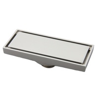 Siphon de sol invisible en laiton chromé de haute qualité pour salle de bain, 8*20cm, pour carrelage céramique