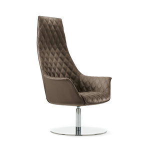 Sillas comerciales para sala de recreo, silla de oficina superior de gama alta con pierna de alumbre, sillón de recepción de cuero con respaldo alto para sala de oficina - Product Image 5