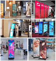JIUWLDS Schermo LED P2 P2.5 per Interni, Display Digitale Portatile Pieghevole SMD, Schermo LED Pubblicitario per Attività di Marketing