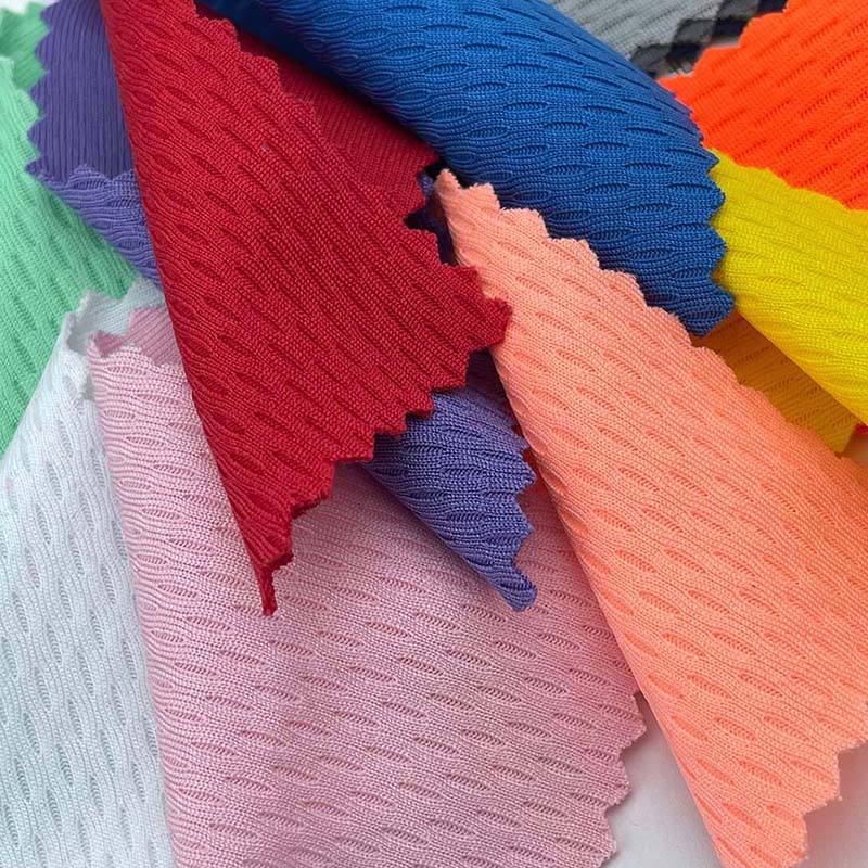 Multi Color Dry Fit Bird Eye Fabric 160g 100% Polyester Mesh Jersey Sports  Pants Fabric