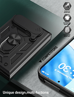 Coque de téléphone 2-en-1 de haute qualité avec support anneau pour iPhone Duo, protection robuste de l'appareil photo, étui de refroidissement design