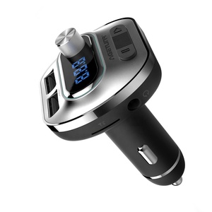 AGETUNR T19 <span class=keywords><strong>Bluetooth</strong></span> V4.2 Kit APP <span class=keywords><strong>coche</strong></span> <span class=keywords><strong>AUX</strong></span> fuera 2 USB manos libres transmisor FM MP3 jugador - Product Image 1