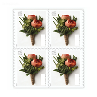 Autocollants Postaux Personnalisés Effet Vintage Rose 100 Timbres Floraux pour Mariage Étiquettes Postales Éternelles Blanches Postzegel Nederland