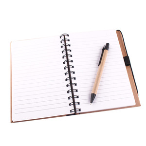 Su misura A6 tascabile rilegata a spirale <span class=keywords><strong>Notebook</strong></span> multifunzione calcolatrice elettronica carta penna copertina stampata promozione offerta - Product Image 5