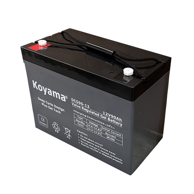 Koyama 12V 90Ah VRLA Battery Deep Cycle Gel Lead Acid Battery Used in Golf Carts, Medical, Mobility