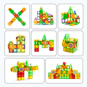 Blocs de <span class=keywords><strong>construction</strong></span> magnétiques Magplayer Jeu de <span class=keywords><strong>construction</strong></span> pour enfants Jeu d'ingénierie éducative Jeu de jouets Roue dentée Carreaux magnétiques pour enfants - Product Image 5