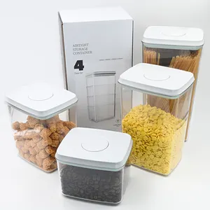 最优惠的价格厨房使用食品储藏室大米组织存储容器/带PP盖的透明食品存储容器