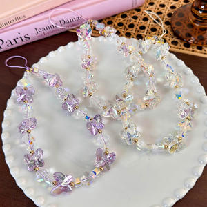 Transparent papillon téléphone suspendu lanière bijoux filles douces Y2K téléphone <span class=keywords><strong>pendentif</strong></span> sac porte-clés acrylique chaîne de téléphone portable - Product Image 3