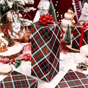 MAYPLUSS Gift Wrapping Paper Roll 17 Inch X 33 Feet Christmas Plaid Design Recyclable Holiday Gift <b>Wrap</b> - Product Image 4