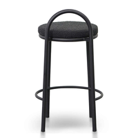 Ensemble de 2 tabourets de bar avec structure en métal noir, chaise de salle à manger au design moderne pour la maison